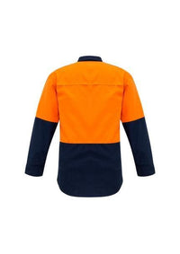 Mens Hi Vis Spliced Shirt FR HRC1 ZW138 Work Wear Syzmik   