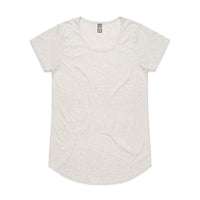 As Colour Women's mali tee 4008 Casual Wear As Colour OATMEAL MARLE XSM 