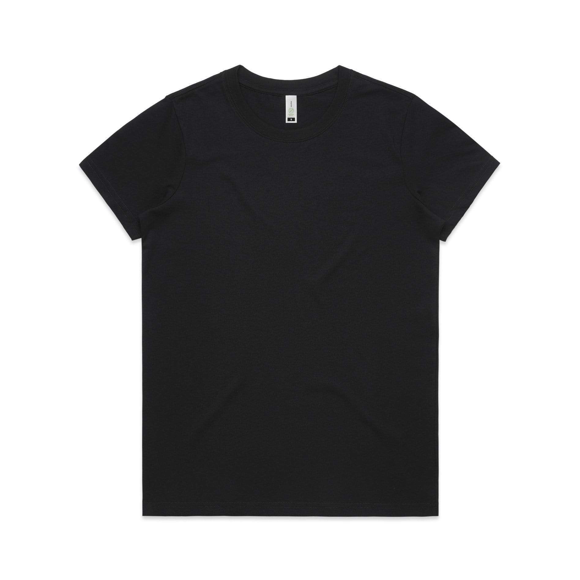 As Colour Women's maple organic tee 4001G Casual Wear As Colour BLACK XSM 