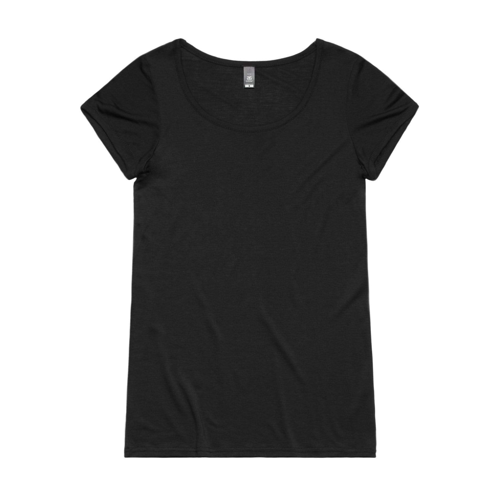 As Colour Women's note tee 4019 Casual Wear As Colour BLACK XSM 