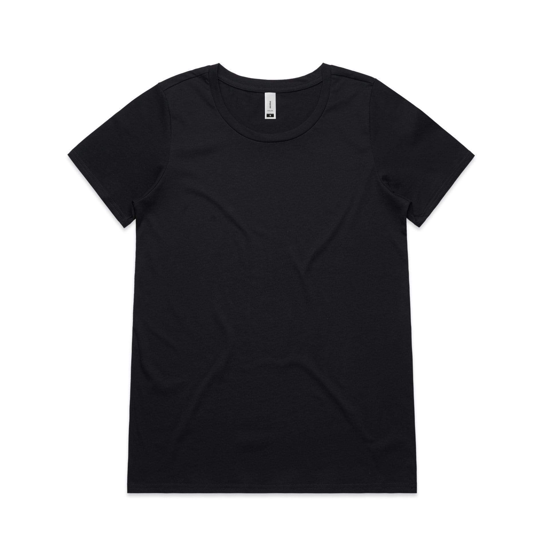 As Colour Women's shallow scoop tee 4011 Casual Wear As Colour BLACK XSM 