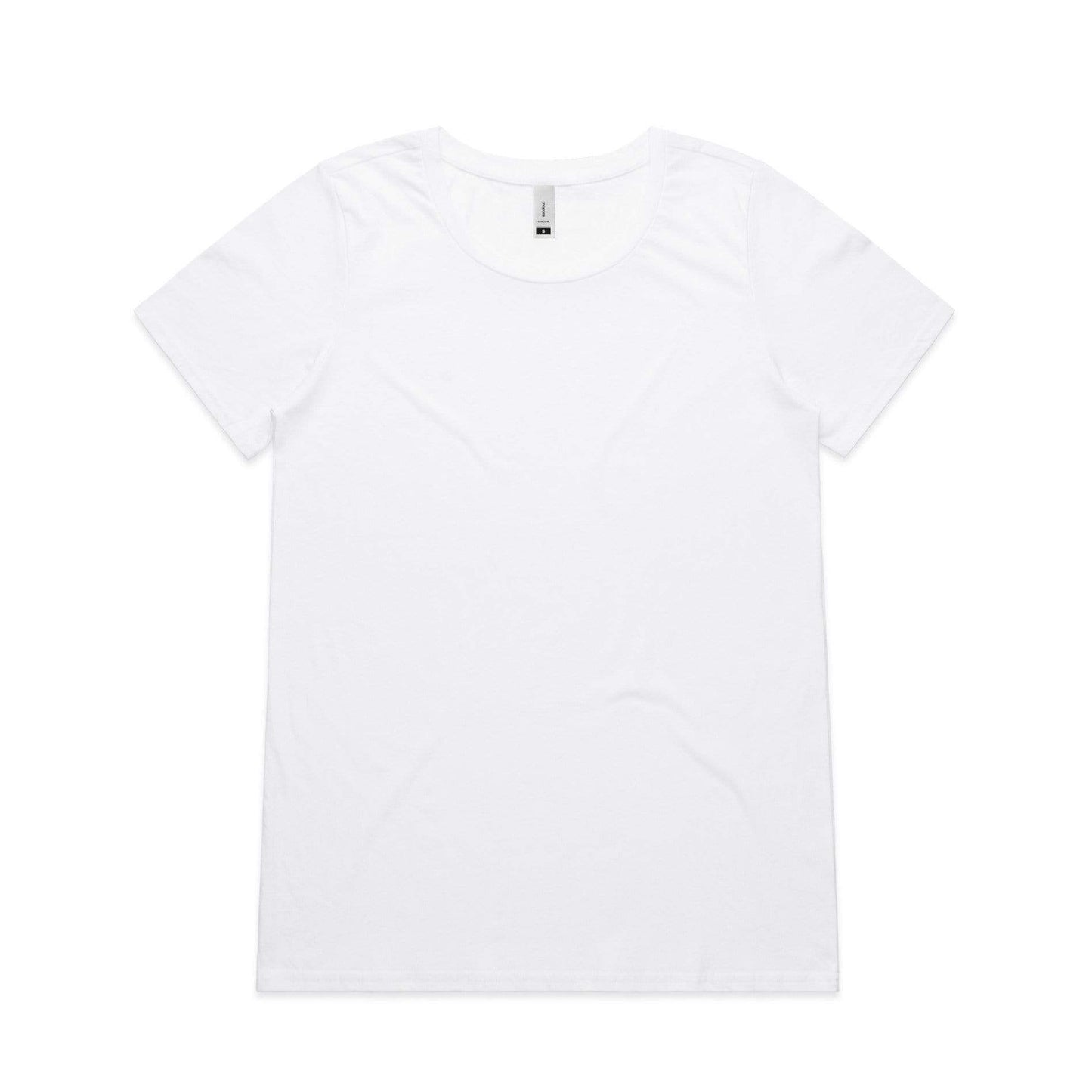 As Colour Women's shallow scoop tee 4011 Casual Wear As Colour WHITE XSM 