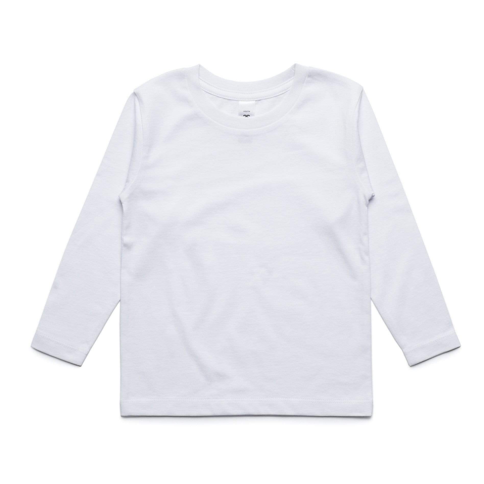 As Colour youth long sleeve tee 3008 Casual Wear As Colour WHITE 8Y 