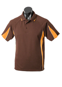 Aussie Pacific Eureka Kids Polo Shirt 3304 Casual Wear Aussie Pacific Chocolate/Gold/White 6 