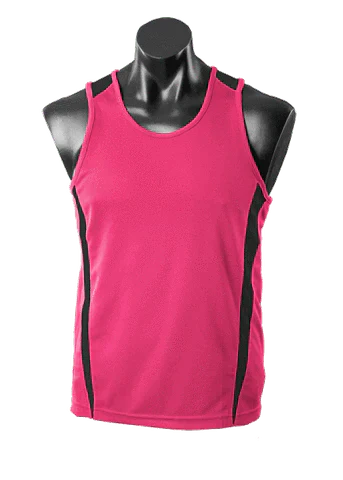 Aussie Pacific Eureka Kids Singlet 3104 Casual Wear Aussie Pacific Hot Pink/Black 6 