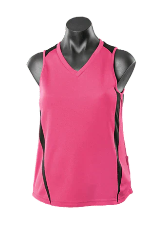 Aussie Pacific Eureka Ladies Singlet 2104 Casual Wear Aussie Pacific Hot Pink/Black 8 