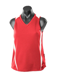 Aussie Pacific Eureka Ladies Singlet 2104 Casual Wear Aussie Pacific Red/White 8 