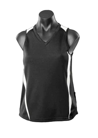 Aussie Pacific Eureka Ladies Singlet 2104 Casual Wear Aussie Pacific Black/White 8 