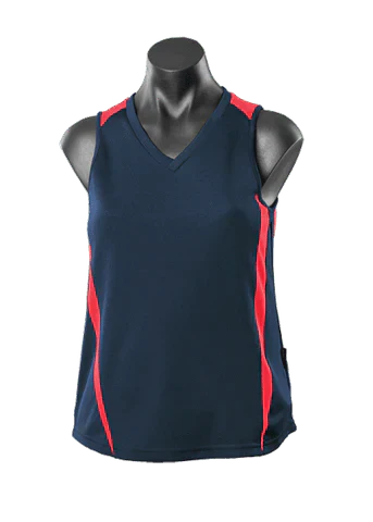 Aussie Pacific Eureka Ladies Singlet 2104 Casual Wear Aussie Pacific Navy/Red 8 