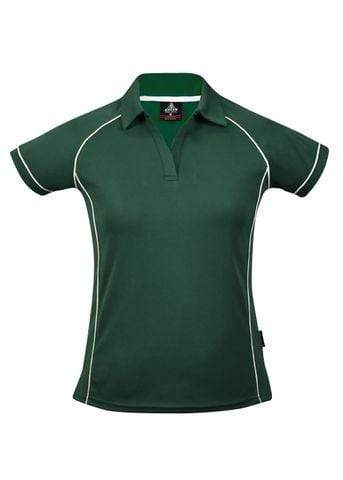 Aussie Pacific Ladies Endeavour Polo Shirt 2310 Casual Wear Aussie Pacific Bottle/White 6 