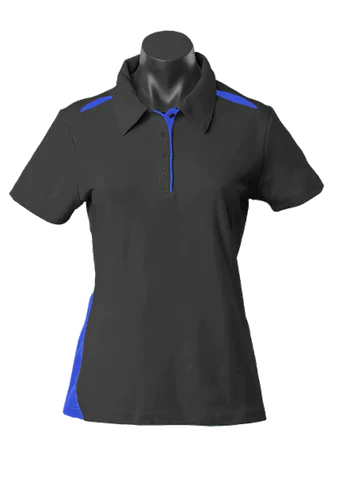 Aussie Pacific Ladies Paterson Polo Shirt 2305 Casual Wear Aussie Pacific Black/Royal 6 