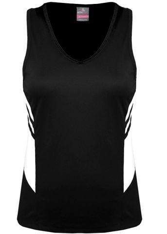 Aussie Pacific Ladies Tasman Singlet 2111 Casual Wear Aussie Pacific Black/White 4 