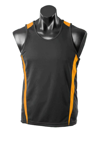 Aussie Pacific Men's Eureka Singlet 1104 Casual Wear Aussie Pacific Black/Gold S 