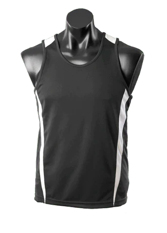 Aussie Pacific Men's Eureka Singlet 1104 Casual Wear Aussie Pacific Black/White S 