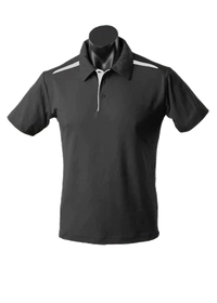 Aussie Pacific Men's Paterson Corporate Polo Shirt 1305 Casual Wear Aussie Pacific Black/Ashe S 