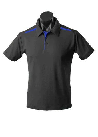 Aussie Pacific Men's Paterson Corporate Polo Shirt 1305 Casual Wear Aussie Pacific Black/Royal S 