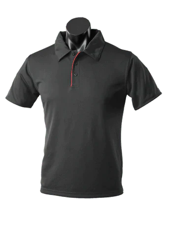 Aussie Pacific Men's Yarra Polo Shirt 1302 Casual Wear Aussie Pacific Black/Red S 