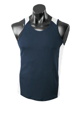 Aussie Pacific Premier Kids Singlet 3101 Casual Wear Aussie Pacific Navy/White 6 