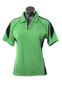 Aussie Pacific Premier Ladies Polo Shirt 2301 Casual Wear Aussie Pacific Apple/Black 8 