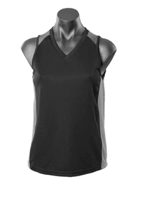 Aussie Pacific Premier Ladies Singlet 2101 Casual Wear Aussie Pacific Black/Ashe 8 