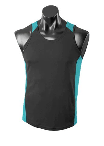 Aussie Pacific Premier Singlet 1101 Casual Wear Aussie Pacific Black/Teal S 