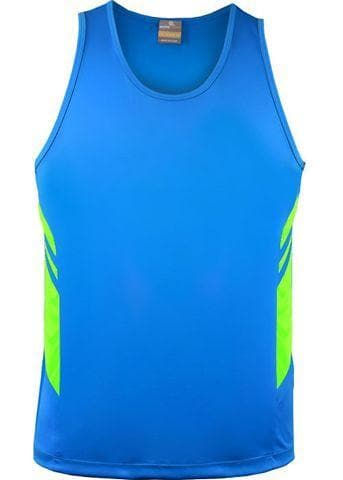 Aussie Pacific Tasman Kids Singlet 3111 Casual Wear Aussie Pacific Cyan/Neon Green 4 