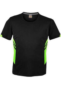 Aussie Pacific Tasman Kids Tees 3211 Casual Wear Aussie Pacific Black/Neon Green 6 