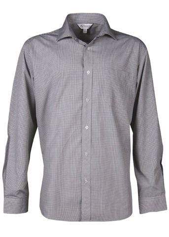 Aussie Pacific Men's Toorak Long Sleeve Shirt 1901L Corporate Wear Aussie Pacific Black/White XXS 