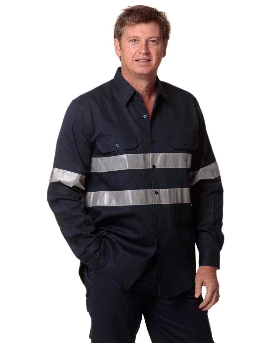 Cotton Drill Work Shirt WT04HV Work Wear Australian Industrial Wear   