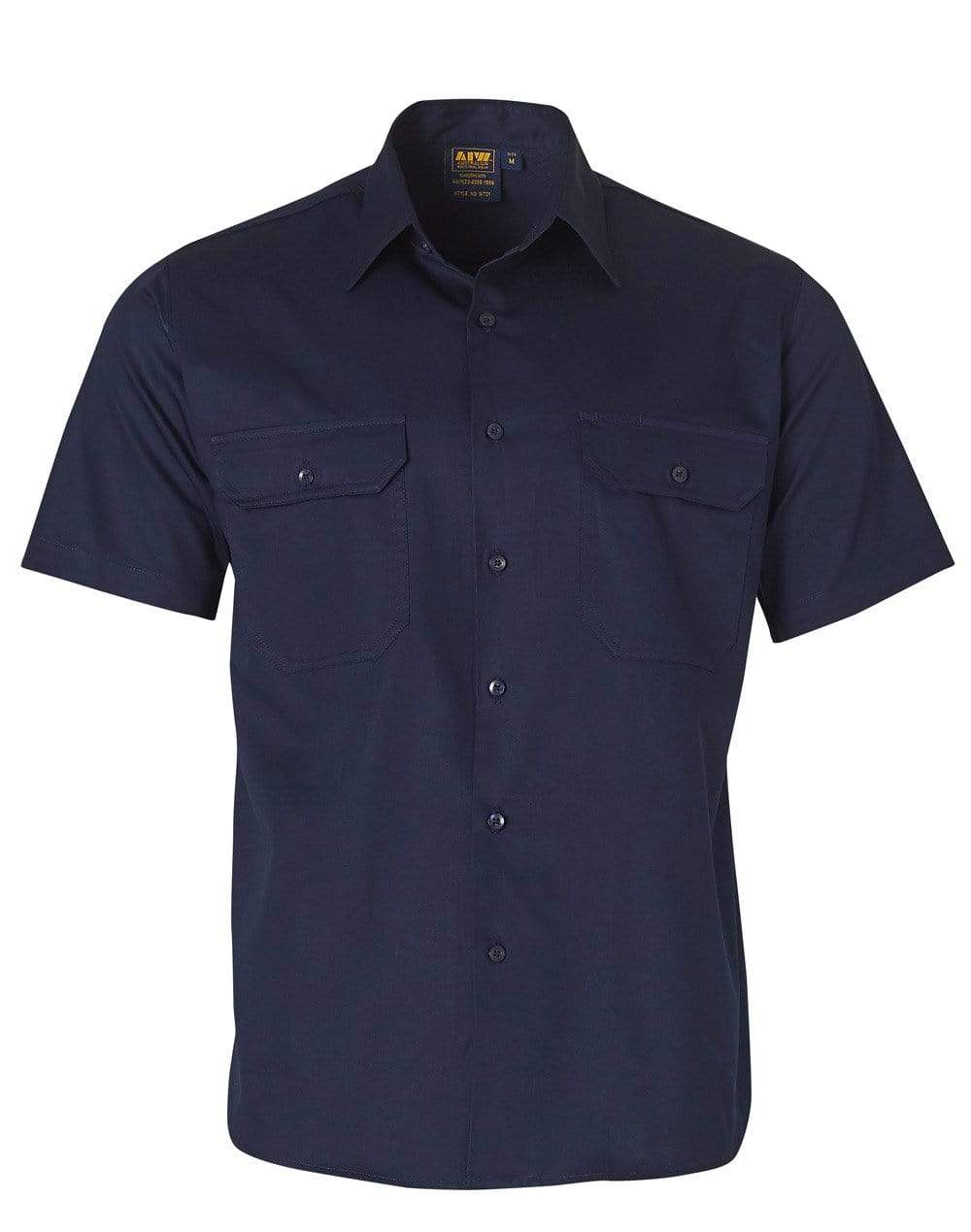 Cotton Work Shirt WT01 Work Wear Australian Industrial Wear S Navy 