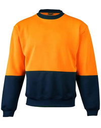 Hi-vis 2 Tone Crew Neck SW09 Metro Workwear.