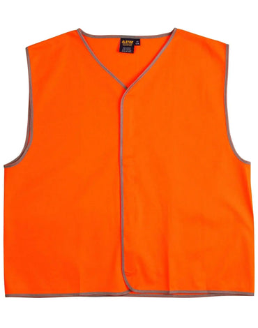 Hi-vis Safety Vest Kid's SW02K Work Wear Australian Industrial Wear 4K-6K Orange 