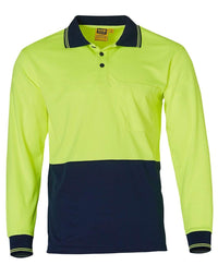 High Visibility Long Sleeve Polo SW05TD Metro Workwear.
