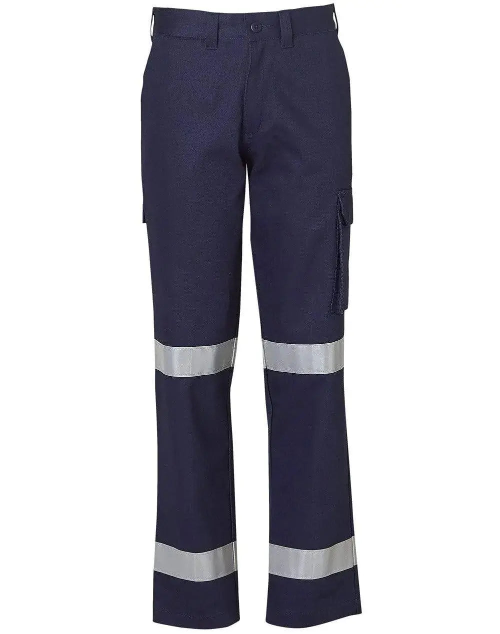 Ladies' Heavy Cotton Drill Cargo Pants With 3m Tapes WP15HV Work Wear Australian Industrial Wear 8 Navy 