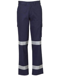 Ladies' Heavy Cotton Drill Cargo Pants With 3m Tapes WP15HV Work Wear Australian Industrial Wear 8 Navy 