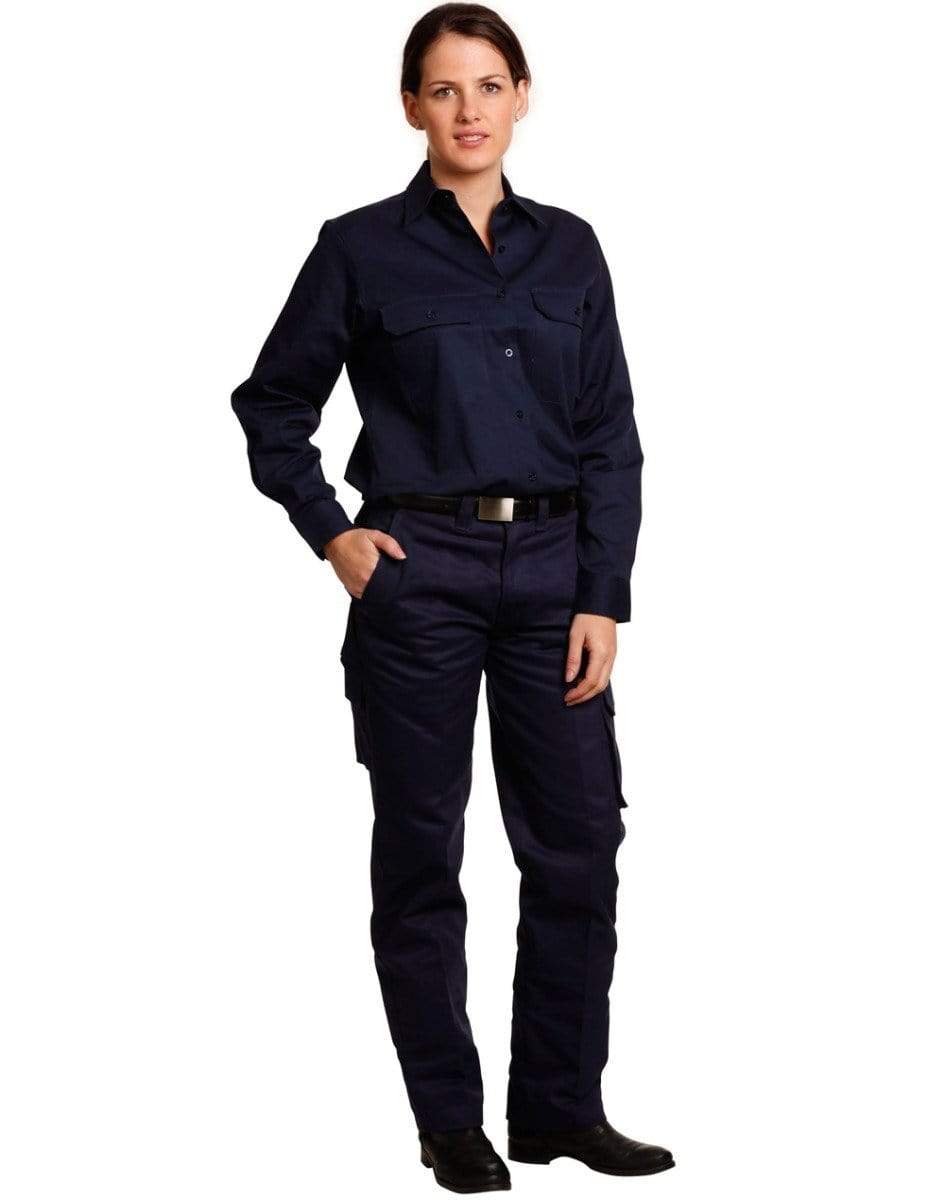 Ladies' Heavy Cotton Drill Cargo Pants WP15 Work Wear Australian Industrial Wear   