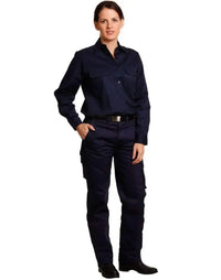 Ladies' Heavy Cotton Drill Cargo Pants WP15 Work Wear Australian Industrial Wear   