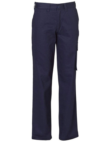 Ladies' Heavy Cotton Drill Cargo Pants WP15 Work Wear Australian Industrial Wear 8 Navy 