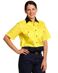 Women's Short Sleeve Safety Shirt SW63 Metro Workwear.