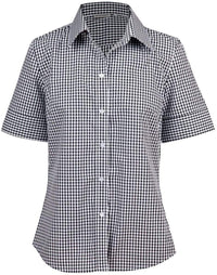 BENCHMARK Ladies’ Gingham Check Short Sleeve Shirt  M8300S Corporate Wear Benchmark Black/White 6 