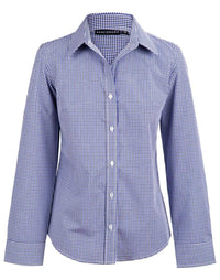 BENCHMARK Ladies’ Two Tone Gingham Long Sleeve Shirt M8320L Metro Workwear.
