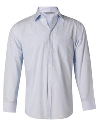 BENCHMARK Men's Fine Stripe Long Sleeve Shirt M7212 Metro Workwear.