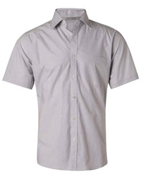 BENCHMARK Men's Fine Stripe Short Sleeve Shirt M7211 Metro Workwear.