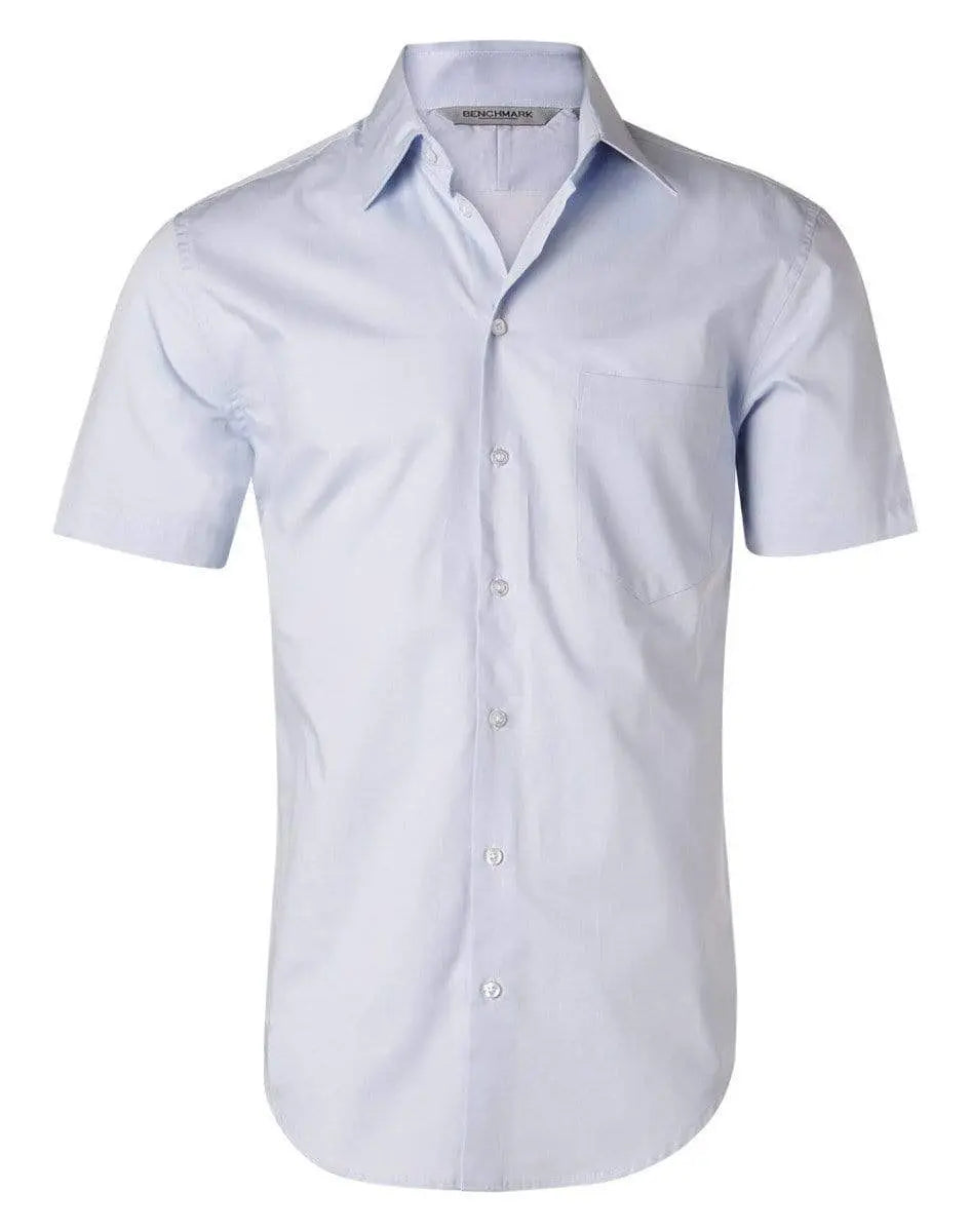 BENCHMARK Men's Fine Twill Short Sleeve Shirt M7030S Metro Workwear.