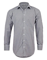 BENCHMARK Men’s Gingham Check Long Sleeve Shirt with Roll-up Tab Sleeve M7300L Metro Workwear.