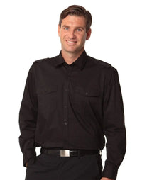 BENCHMARK Men's Long Sleeve Military Shirt M7912 Metro Workwear.