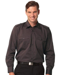 BENCHMARK Men's Long Sleeve Military Shirt M7912 Metro Workwear.