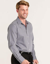 BENCHMARK Men’s Two Tone Gingham Long Sleeve Shirt M7320L Metro Workwear.