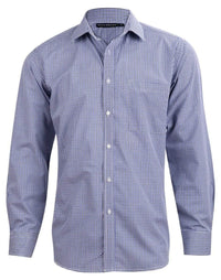 BENCHMARK Men’s Two Tone Gingham Long Sleeve Shirt M7320L Metro Workwear.