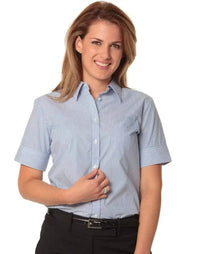 BENCHMARK Women's Balance Stripe Short Sleeve Shirt  M8234 Metro Workwear.
